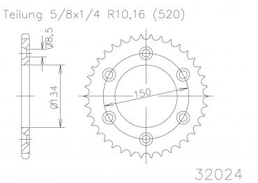 ESJOT Sprocket steel 50 Z