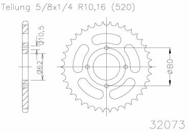 ESJOT Kettenrad 53 Z silber