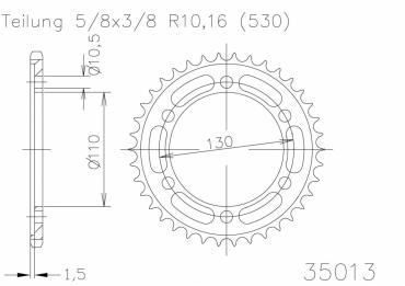 ESJOT Sprocket steel 43 Z