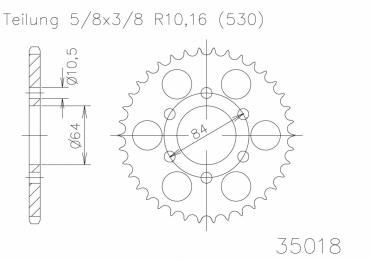 ESJOT Kettenrad 42 Z silber