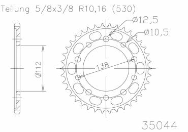 ESJOT Sprocket steel 44 Z