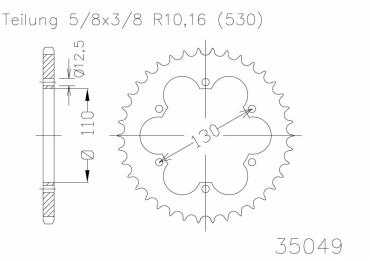 ESJOT Sprocket steel 36 Z