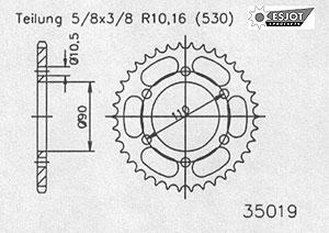 ESJOT Sprocket steel 33 Z