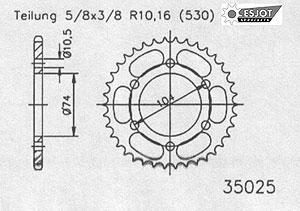 ESJOT Sprocket steel 40 Z silver