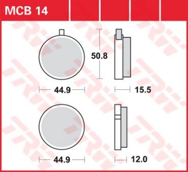 TRW Scheibenbremsbelag MCB014