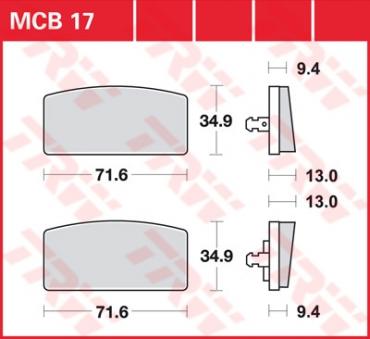 TRW Scheibenbremsbelag MCB017