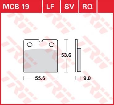 TRW disc brake pads MCB019SV