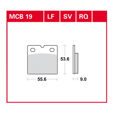 TRW disc brake pads MCB019