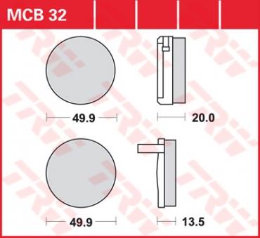 TRW Scheibenbremsbelag MCB032