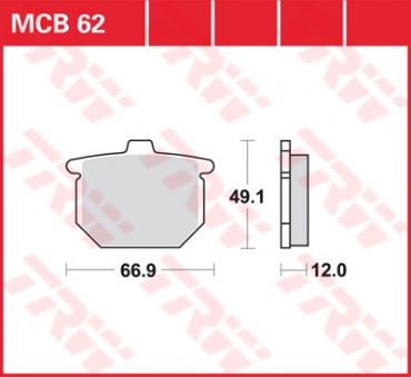 TRW Scheibenbremsbelag MCB062