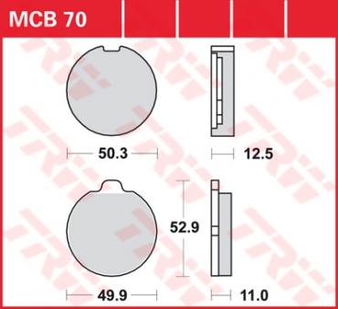 TRW Scheibenbremsbelag MCB070