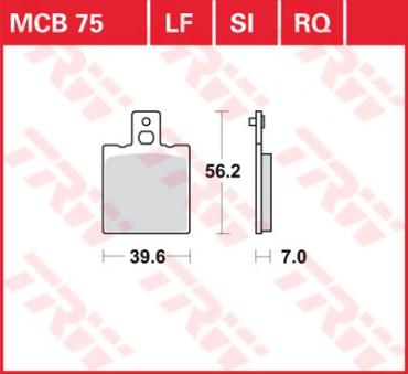 TRW disc brake pads MCB075RQ
