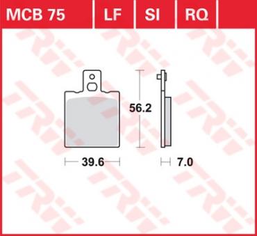 TRW Scheibenbremsbelag MCB075RQ