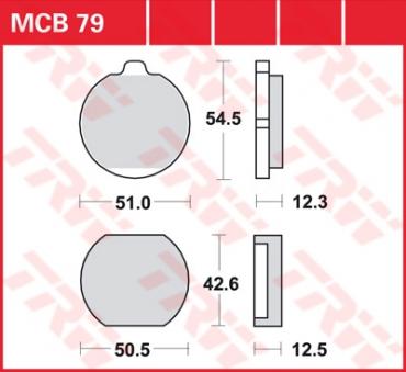 TRW Scheibenbremsbelag MCB079