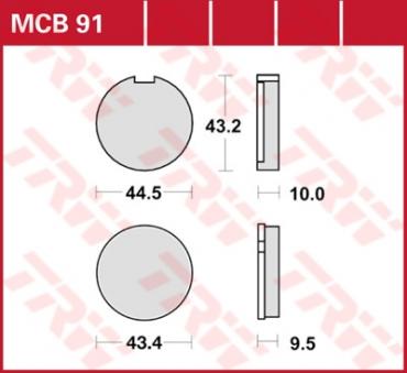 TRW Scheibenbremsbelag MCB091