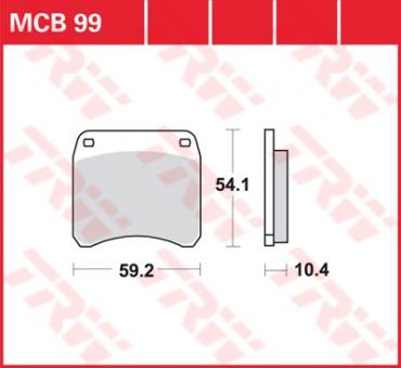 TRW Scheibenbremsbelag MCB099