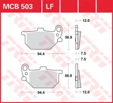 TRW Scheibenbremsbelag MCB503