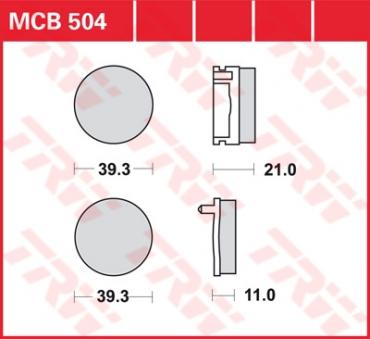 TRW Scheibenbremsbelag MCB504