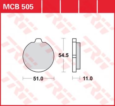 TRW Scheibenbremsbelag MCB505