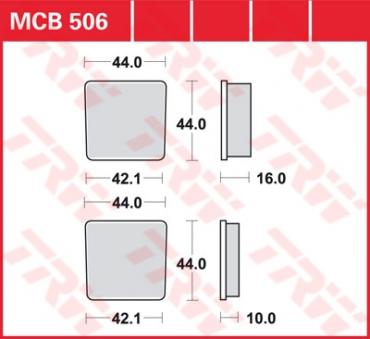 TRW Scheibenbremsbelag MCB506