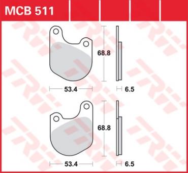 TRW Scheibenbremsbelag MCB511