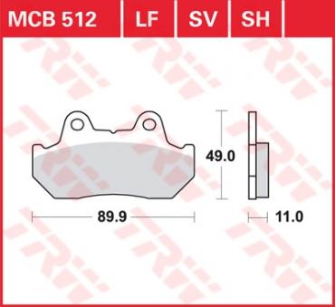 TRW Scheibenbremsbelag MCB512SH