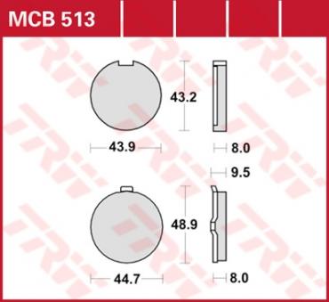 TRW Scheibenbremsbelag MCB513