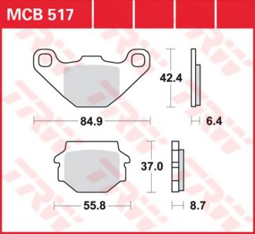 TRW Scheibenbremsbelag MCB517