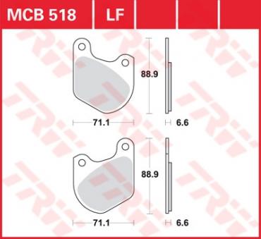 TRW Scheibenbremsbelag MCB518