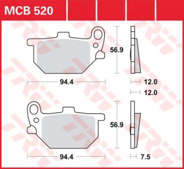 TRW Scheibenbremsbelag MCB520