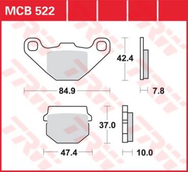 TRW Scheibenbremsbelag MCB522