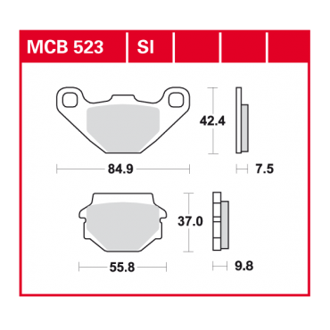 TRW Scheibenbremsbelag MCB523