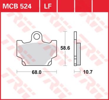 TRW Scheibenbremsbelag MCB524