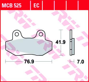 TRW Scheibenbremsbelag MCB525EC