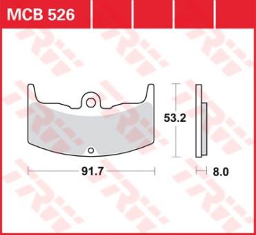 TRW Scheibenbremsbelag MCB526