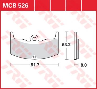 TRW Scheibenbremsbelag MCB526