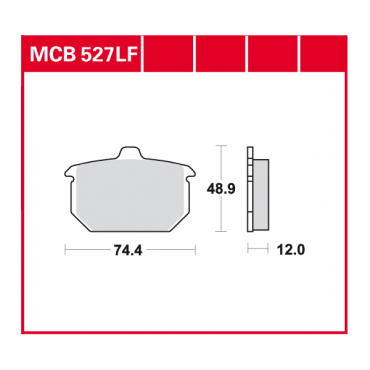 TRW Scheibenbremsbelag MCB527