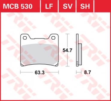 TRW Scheibenbremsbelag MCB530SH