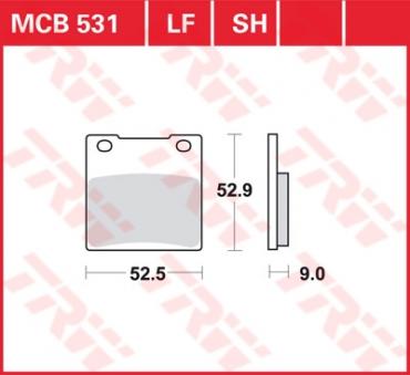 TRW Scheibenbremsbelag MCB531SH