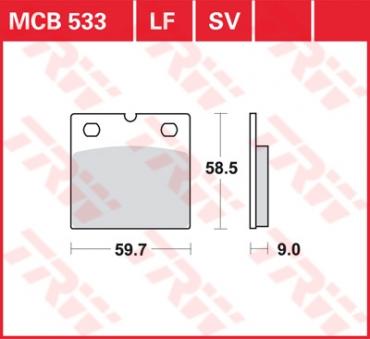 TRW Scheibenbremsbelag MCB533SV