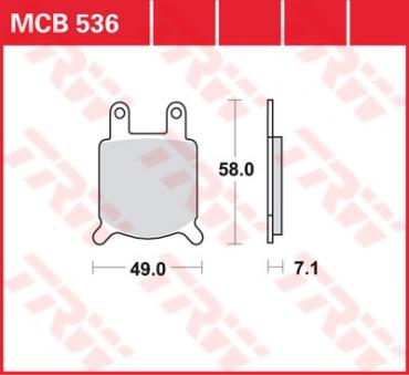 TRW Scheibenbremsbelag MCB536