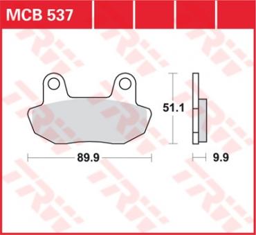 TRW Scheibenbremsbelag MCB537