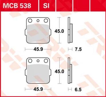 TRW Scheibenbremsbelag MCB538