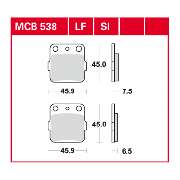 TRW Scheibenbremsbelag MCB538SI