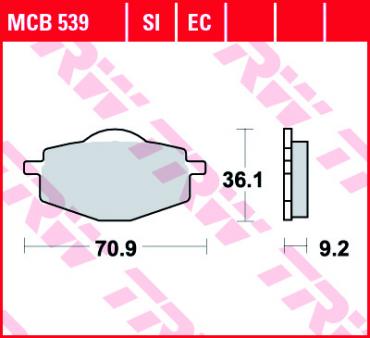 TRW Scheibenbremsbelag MCB539EC