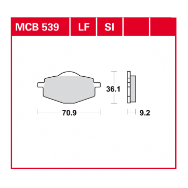 TRW Scheibenbremsbelag MCB539