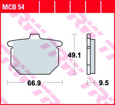 TRW Scheibenbremsbelag MCB054