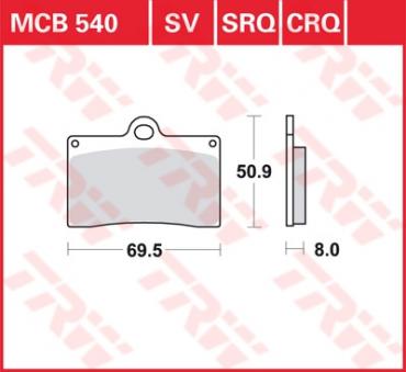 TRW Scheibenbremsbelag MCB540SV