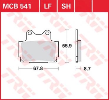 TRW Scheibenbremsbelag MCB541