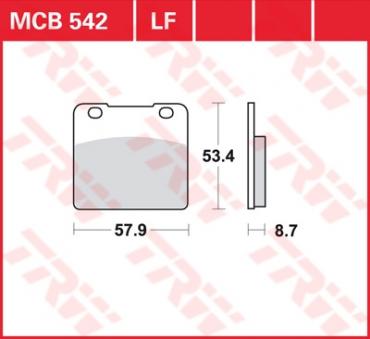 TRW Scheibenbremsbelag MCB542